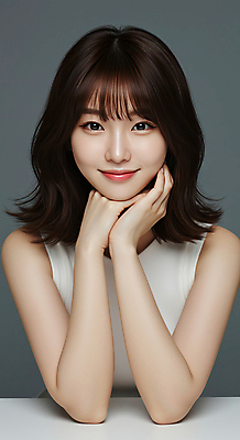 JPG 편집이미지 응시 여자 여유 회색배경 실내 한명 미소 웃음 상반신 성인 캐주얼 뷰티 턱괴기 단발머리 심플 의료성형뷰티 성인여자한명만 편집실사 AI인물포토 AI콘텐츠 1 헤어스타일 시선 옷 감정 백그라운드 모션 표정 사람 내부 회색 CG 여자한명만 성인여자만 파일형식 AI포토