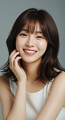 JPG 편집이미지 여자 여유 회색배경 실내 한명 미소 웃음 손짓 상반신 성인 캐주얼 뷰티 단발머리 심플 의료성형뷰티 성인여자한명만 편집실사 AI인물포토 AI콘텐츠 1 헤어스타일 옷 감정 백그라운드 모션 표정 사람 내부 회색 CG 여자한명만 성인여자만 파일형식 AI포토