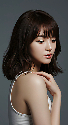 JPG 편집이미지 여자 여유 회색배경 실내 무표정 한명 미소 웃음 손짓 상반신 성인 옆모습 캐주얼 뷰티 단발머리 심플 의료성형뷰티 성인여자한명만 편집실사 AI인물포토 AI콘텐츠 1 헤어스타일 옷 감정 뷰포인트 백그라운드 모션 표정 사람 내부 회색 CG 여자한명만 성인여자만 파일형식 AI포토