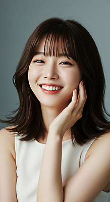 JPG 편집이미지 여자 여유 회색배경 실내 한명 미소 웃음 손짓 상반신 성인 캐주얼 뷰티 단발머리 심플 의료성형뷰티 성인여자한명만 편집실사 AI인물포토 AI콘텐츠 1 헤어스타일 옷 감정 백그라운드 모션 표정 사람 내부 회색 CG 여자한명만 성인여자만 파일형식 AI포토