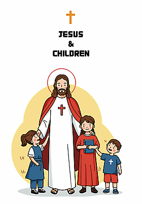 전신 여자 남자 기독교 어린이 십자가 일러스트 미소 들기 소녀 소년 여러명 성인 교회 손들기 믿음 성경 예수 어깨에손 국내일러스트 AI파일 감정 종교 다수 종교용품 종교건축 모션 표정 사람 건물 신_종교 파일형식 벡터