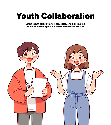 여자 남자 일러스트 회의 협력 대화 미소 들기 청년 두명 펜 손들기 직장인 토론 문서 청년만 콜라보레이션 일러캐릭터 AI파일 직업 캐릭터 비즈니스 모션 표정 말하기 사람 성인 필기구 성인만 파일형식 벡터