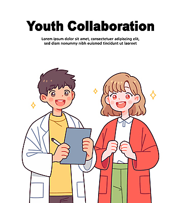 여자 남자 일러스트 회의 협력 대화 미소 들기 청년 두명 반짝임 펜 직장인 토론 문서 청년만 콜라보레이션 일러캐릭터 AI파일 직업 캐릭터 비즈니스 모션 표정 말하기 사람 성인 필기구 성인만 파일형식 벡터