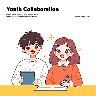 여자 남자 대학생 일러스트 협력 대화 미소 들기 상반신 청년 두명 반짝임 펜 공책 문서 청년만 콜라보레이션 일러캐릭터 AI파일 캐릭터 학생 모션 문구용품 표정 말하기 사람 성인 필기구 성인만 파일형식 벡터