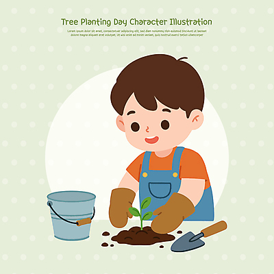 남자 어린이 장갑 일러스트 한명 미소 소년 상반신 연두색 자연보호 삽 식목일 양동이 멜빵 묘종 식물심기 소년한명만 일러캐릭터 AI파일 캐릭터 1 잡화 기념일 자연 표정 사람 초록색 보호 심기 남자한명만 소년만 파일형식 벡터