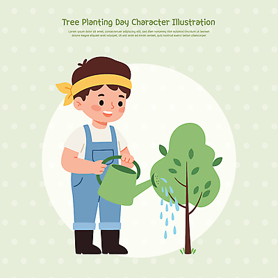 전신 남자 어린이 일러스트 장화 한명 미소 들기 소년 연두색 자연보호 물뿌리개 머리띠 식목일 멜빵 물주기 묘목 소년한명만 일러캐릭터 AI파일 나무 캐릭터 1 잡화 기념일 신발 장신구 모션 자연 표정 사람 초록색 보호 남자한명만 소년만 파일형식 벡터