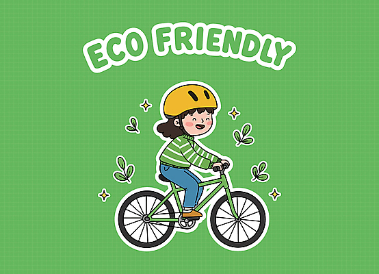전신 여자 어린이 스티커 잎 일러스트 한명 웃음 소녀 초록색 반짝임 세트 자연보호 그린캠페인 자전거 잡기 헬멧 에코 소녀한명만 일러캐릭터 AI파일 식물 캐릭터 1 캠페인 컬러 모션 자연 표정 사람 환경 바이크 보호 보호장비 여자한명만 소녀만 파일형식 벡터
