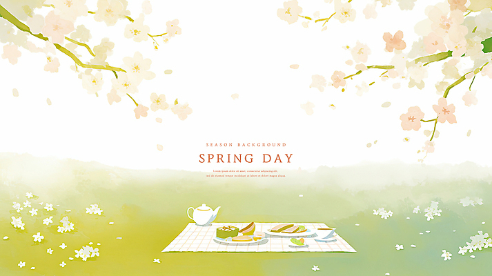 PSD 접시 꽃잎 꽃밭 일러스트 샌드위치 사람없음 봄 나뭇가지 벚나무 찻잔 찻주전자 컵받침 돗자리 감성 꽃구경 국내일러스트 나무 식기 계절 꽃 음식 컨셉 주전자 잔 벚꽃 받침대 파일형식