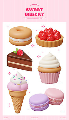 PSD 편집이미지 분홍색 사람없음 반짝임 3D 도넛 조각케이크 컵케이크 생크림 베이글 초코케이크 콘아이스크림 마카롱 딸기타르트 라즈베리파이 엘리먼트 편집3D 빵 컬러 모션 아이스크림 디저트 케이크 크림 디지털합성 타르트 파일형식