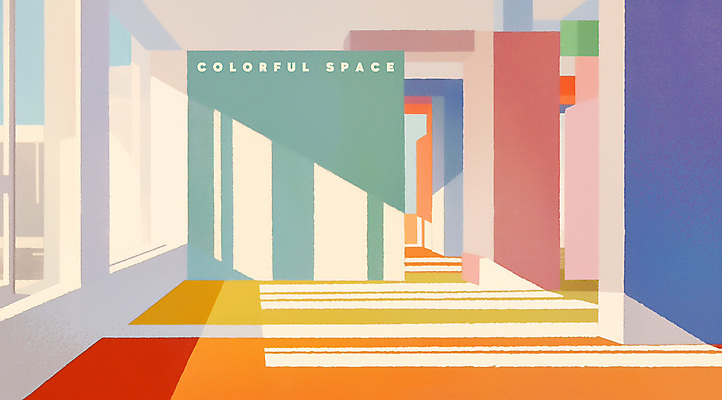 도형 PSD 일러스트 추상 실내 사람없음 빛 컬러풀 공간 구조물 창틀 구성 국내일러스트 건축 컬러 무늬 창문 내부 파일형식