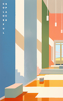 도형 PSD 일러스트 창문 추상 실내 사람없음 빛 컬러풀 계단 공간 구조물 구성 국내일러스트 건축 컬러 무늬 내부 파일형식