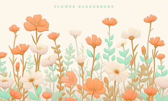 PSD 꽃백그라운드 일러스트 봄꽃 사람없음 들꽃 풀잎 연분홍색 국내일러스트 꽃 분홍색 백그라운드 잎 봄 풀_식물 파일형식