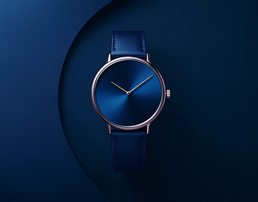 JPG 편집이미지 디자인 사람없음 파란색 고급 손목시계 세련 편집실사 AI포토 AI콘텐츠 시계 컬러 컨셉 장신구 CG 파일형식