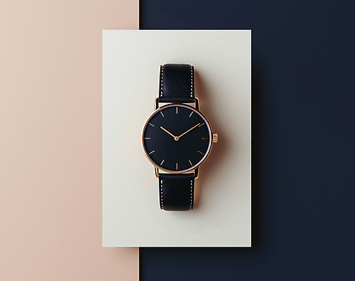 JPG 편집이미지 디자인 사람없음 고급 남색 손목시계 세련 편집실사 AI포토 AI콘텐츠 시계 컬러 컨셉 장신구 CG 파일형식