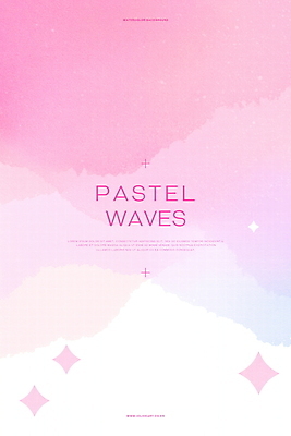 PSD 분홍색 백그라운드 일러스트 수채화 사람없음 반짝임 웨이브 그라데이션 파스텔톤 국내일러스트 컬러 모션 파일형식