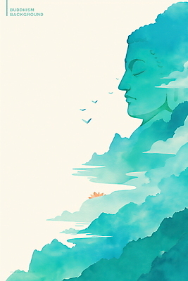 PSD 구름 불교 일러스트 조류 수채화 산 연꽃 사람없음 평화 눈감음 부처님오신날 청록색 부처님상 국내일러스트 자연요소 동물 기념일 꽃 종교 컬러 컨셉 모션 불상 부처 파일형식