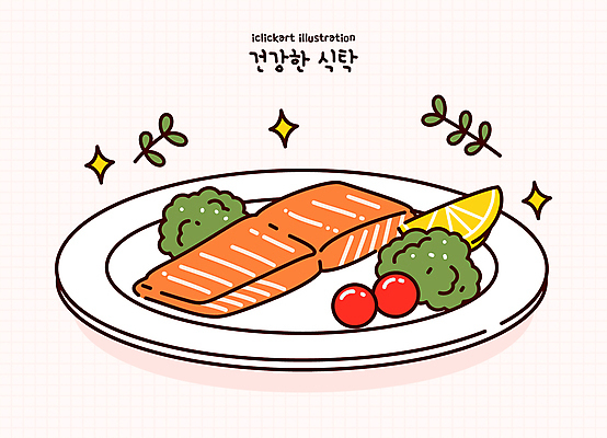 접시 음식 잎 일러스트 방울토마토 요리 사람없음 반짝임 식사 브로콜리 레몬 연어 연어스테이크 국내일러스트 AI파일 식물 식기 토마토 채소 과일 모션 어류 스테이크 파일형식 벡터