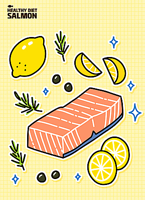 스티커 일러스트 단면 건강 사람없음 반짝임 세트 노란색 귀여움 레몬 아스파라거스 슬라이스 식단 로즈메리 통후추 생연어 국내일러스트 AI파일 컬러 컨셉 채소 과일 모션 허브 연어 후추 파일형식 벡터