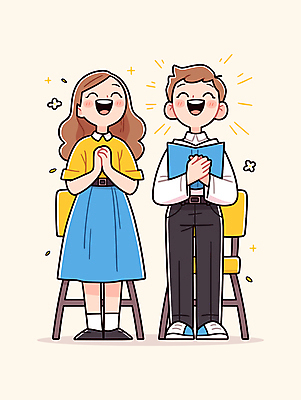 전신 여자 남자 꽃 행복 기독교 의자 일러스트 따뜻함 미소 들기 청년 두명 교회 믿음 성경 기도 즐거움 손모으기 찬양 청년만 일러캐릭터 AI파일 식물 캐릭터 감정 종교 가구 종교용품 종교건축 모션 표정 사람 손짓 성인 건물 성인만 파일형식 벡터