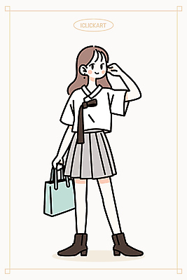 전신 모델 한국전통 옷 여자 패션 포즈 가방 일러스트 한명 미소 들기 성인 손들기 생활한복 여자한복 성인여자한명만 일러캐릭터 AI파일 캐릭터 1 전통 잡화 모션 한국 표정 사람 한복 여자한명만 성인여자만 파일형식 벡터