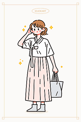 전신 모델 한국전통 옷 여자 패션 포즈 가방 일러스트 한명 미소 들기 성인 반짝임 손들기 생활한복 여자한복 성인여자한명만 일러캐릭터 AI파일 캐릭터 1 전통 잡화 모션 한국 표정 사람 한복 여자한명만 성인여자만 파일형식 벡터