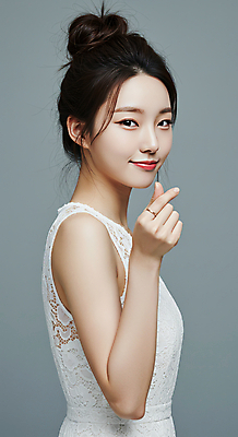 JPG 편집이미지 여자 한명 미소 상반신 성인 옆모습 뷰티 손하트 의료성형뷰티 성인여자한명만 편집실사 AI인물포토 AI콘텐츠 1 뷰포인트 표정 사람 손짓 CG 여자한명만 성인여자만 파일형식 AI포토