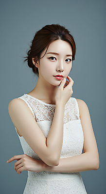 JPG 편집이미지 여자 한명 미소 상반신 성인 뷰티 손들기 턱괴기 의료성형뷰티 성인여자한명만 편집실사 AI인물포토 AI콘텐츠 1 모션 표정 사람 CG 여자한명만 성인여자만 파일형식 AI포토