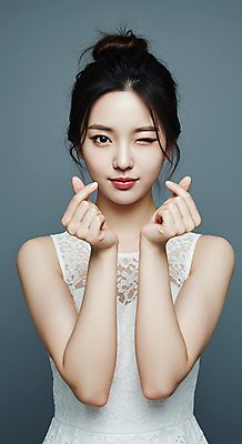 JPG 편집이미지 여자 윙크 한명 미소 상반신 성인 앞모습 뷰티 손하트 의료성형뷰티 성인여자한명만 편집실사 AI인물포토 AI콘텐츠 1 뷰포인트 표정 사람 손짓 CG 여자한명만 성인여자만 파일형식 AI포토
