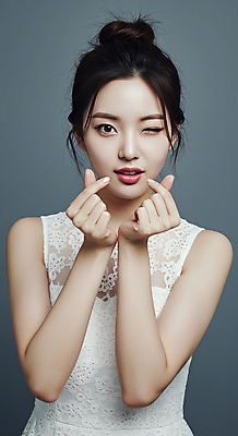 JPG 편집이미지 여자 윙크 한명 미소 상반신 성인 앞모습 뷰티 손하트 의료성형뷰티 성인여자한명만 편집실사 AI인물포토 AI콘텐츠 1 뷰포인트 표정 사람 손짓 CG 여자한명만 성인여자만 파일형식 AI포토