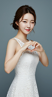 JPG 편집이미지 여자 윙크 한명 미소 상반신 성인 옆모습 뷰티 손하트 의료성형뷰티 성인여자한명만 편집실사 AI인물포토 AI콘텐츠 1 뷰포인트 표정 사람 손짓 CG 여자한명만 성인여자만 파일형식 AI포토