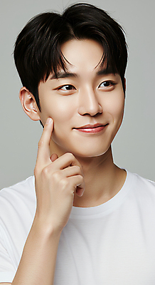 JPG 편집이미지 남자 한명 미소 상반신 성인 가리킴 볼 피부관리 스킨케어 의료성형뷰티 성인남자한명만 그루밍족 피부건강 편집실사 AI인물포토 AI콘텐츠 1 표정 건강 사람 손짓 신체부위 뷰티 CG 남자한명만 성인남자만 파일형식 AI포토