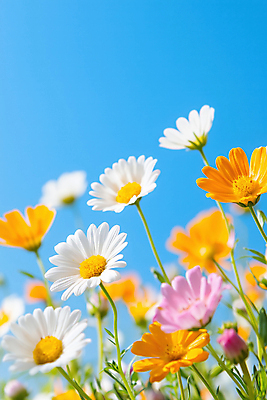 JPG 편집이미지 하늘색 잎 꽃밭 봄꽃 자연 하늘 풍경 사람없음 봄풍경 편집실사 AI포토 AI콘텐츠 식물 꽃 파란색 봄 CG 생태계 파일형식