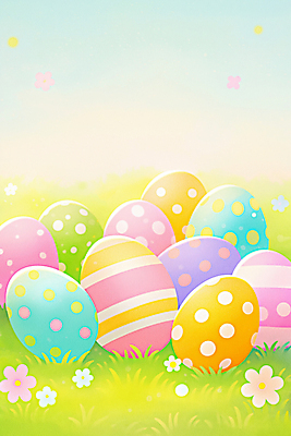 JPG 기독교 무늬 일러스트 잔디 사람없음 들꽃 부활절계란 민트색 국내일러스트 AI일러스트 AI콘텐츠 식물 꽃 종교 컬러 부활절 계란 파일형식