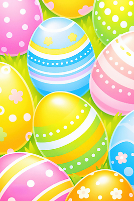 JPG 기독교 무늬 일러스트 잔디 사람없음 컬러풀 부활절계란 국내일러스트 AI일러스트 AI콘텐츠 식물 종교 컬러 부활절 계란 파일형식