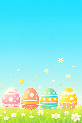 JPG 기독교 하늘색 무늬 일러스트 하늘 잔디 사람없음 들꽃 부활절계란 국내일러스트 AI일러스트 AI콘텐츠 식물 꽃 종교 부활절 파란색 계란 파일형식