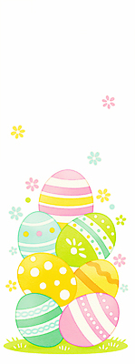 JPG 꽃 기독교 무늬 일러스트 잔디 사람없음 컬러풀 부활절계란 국내일러스트 AI일러스트 AI콘텐츠 식물 종교 컬러 부활절 계란 파일형식