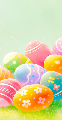 JPG 기독교 무늬 일러스트 잔디 사람없음 컬러풀 부활절계란 국내일러스트 AI일러스트 AI콘텐츠 식물 종교 컬러 부활절 계란 파일형식