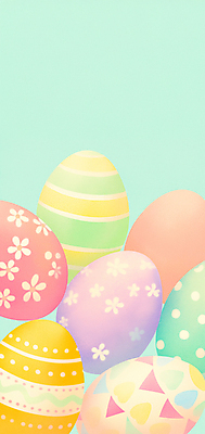 JPG 기독교 무늬 일러스트 사람없음 부활절계란 민트색 국내일러스트 AI일러스트 AI콘텐츠 종교 컬러 부활절 계란 파일형식