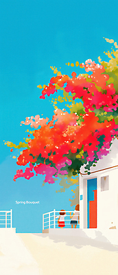 JPG 전신 여자 꽃 어린이 가방 일러스트 하늘 그림자 소녀 두명 건물 울타리 기댐 풀잎 감성 소녀만 국내일러스트 AI일러스트 AI콘텐츠 식물 건축물 잡화 컨셉 잎 모션 사람 담장 풀_식물 여자만 어린이만 파일형식