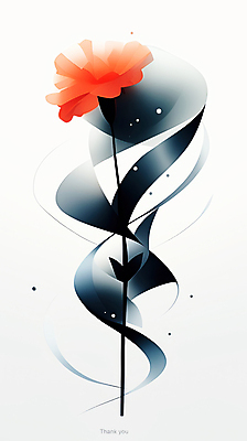 JPG 디자인 잎 한송이 곡선 일러스트 추상 사람없음 빨간색 어버이날 남색 스승의날 카네이션 감사 가정의달 그라데이션 국내일러스트 AI일러스트 AI콘텐츠 식물 1 기념일 꽃 감정 선 컬러 무늬 5월 송이 파일형식