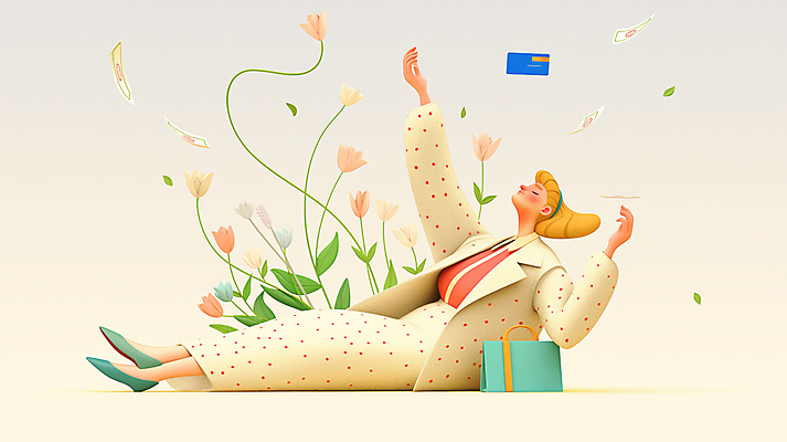 JPG 전신 편집이미지 여자 꽃 잎 가방 한명 성인 눕기 손들기 눈감음 신용카드 성인여자한명만 편집실사 AI컴퓨터그래픽 AI콘텐츠 식물 1 잡화 모션 사람 금융 CG 여자한명만 성인여자만 파일형식