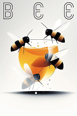 PSD 일러스트 추상 사람없음 비행 벌 꿀 국내일러스트 곤충 무늬 파일형식