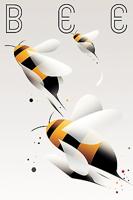 PSD 일러스트 추상 사람없음 비행 벌 국내일러스트 곤충 무늬 파일형식