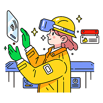 여자 일러스트 한명 상반신 성인 반짝임 손들기 스크린 기술자 안전모 보안경 공학 성인여자한명만 AI_인공지능 국내일러스트 AI파일 직업 1 교육 모션 사람 헬멧 안전장비 여자한명만 성인여자만 파일형식 벡터