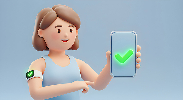 JPG 편집이미지 여자 3D캐릭터 한명 미소 들기 상반신 성인 파란색 스마트폰 운동 3D 가리킴 체크표시 웨어러블 성인여자한명만 편집3D AI컴퓨터그래픽 AI콘텐츠 캐릭터 1 컬러 모션 표정 건강 사람 손짓 핸드폰 스마트기기 디지털합성 확인 여자한명만 성인여자만 파일형식