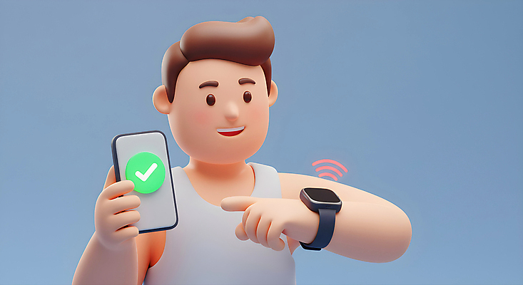 JPG 편집이미지 남자 3D캐릭터 한명 미소 들기 상반신 성인 파란색 스마트폰 운동 3D 가리킴 체크표시 스마트워치 성인남자한명만 편집3D AI컴퓨터그래픽 AI콘텐츠 캐릭터 1 컬러 모션 표정 건강 사람 손짓 핸드폰 스마트기기 디지털합성 확인 웨어러블 남자한명만 성인남자만 파일형식