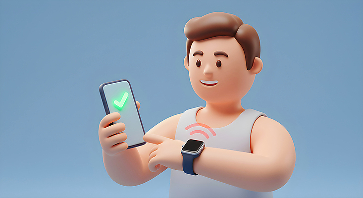 JPG 편집이미지 남자 3D캐릭터 한명 미소 들기 상반신 성인 파란색 스마트폰 운동 3D 가리킴 체크표시 스마트워치 성인남자한명만 편집3D AI컴퓨터그래픽 AI콘텐츠 캐릭터 1 컬러 모션 표정 건강 사람 손짓 핸드폰 스마트기기 디지털합성 확인 웨어러블 남자한명만 성인남자만 파일형식