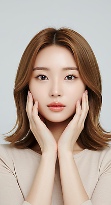JPG 편집이미지 응시 여자 한명 상반신 성인 앞모습 뷰티 손들기 의료성형뷰티 성인여자한명만 편집실사 AI인물포토 AI콘텐츠 1 시선 뷰포인트 모션 사람 CG 여자한명만 성인여자만 파일형식 AI포토