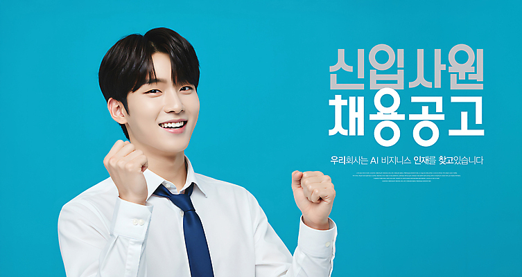 PSD 템플릿 남자 한명 미소 상반신 성인 파란색 파이팅 구직 알림 신입사원 신입 채용공고 의료성형뷰티 성인남자한명만 이미지템플릿 1 컬러 컨셉 비즈니스 모션 표정 사람 채용 남자한명만 성인남자만 파일형식