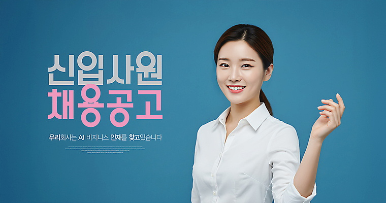 PSD 템플릿 여자 한명 미소 상반신 성인 파란색 손들기 파이팅 구직 알림 신입사원 신입 채용공고 의료성형뷰티 성인여자한명만 이미지템플릿 1 컬러 컨셉 비즈니스 모션 표정 사람 채용 여자한명만 성인여자만 파일형식